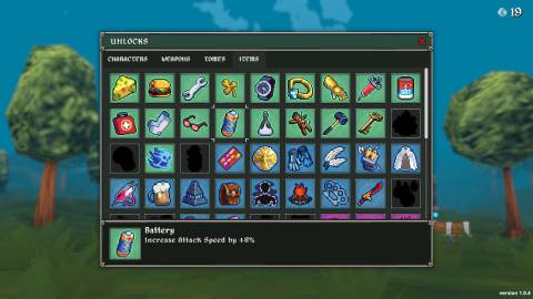 Battery in Megabonk item to upgrade attack speed