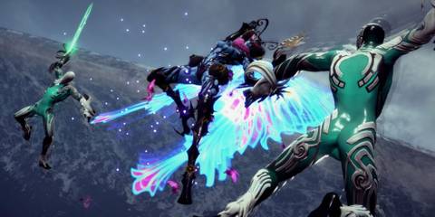 Bayonetta using Demon Masquerade against the Homunculi - Bayonetta 3