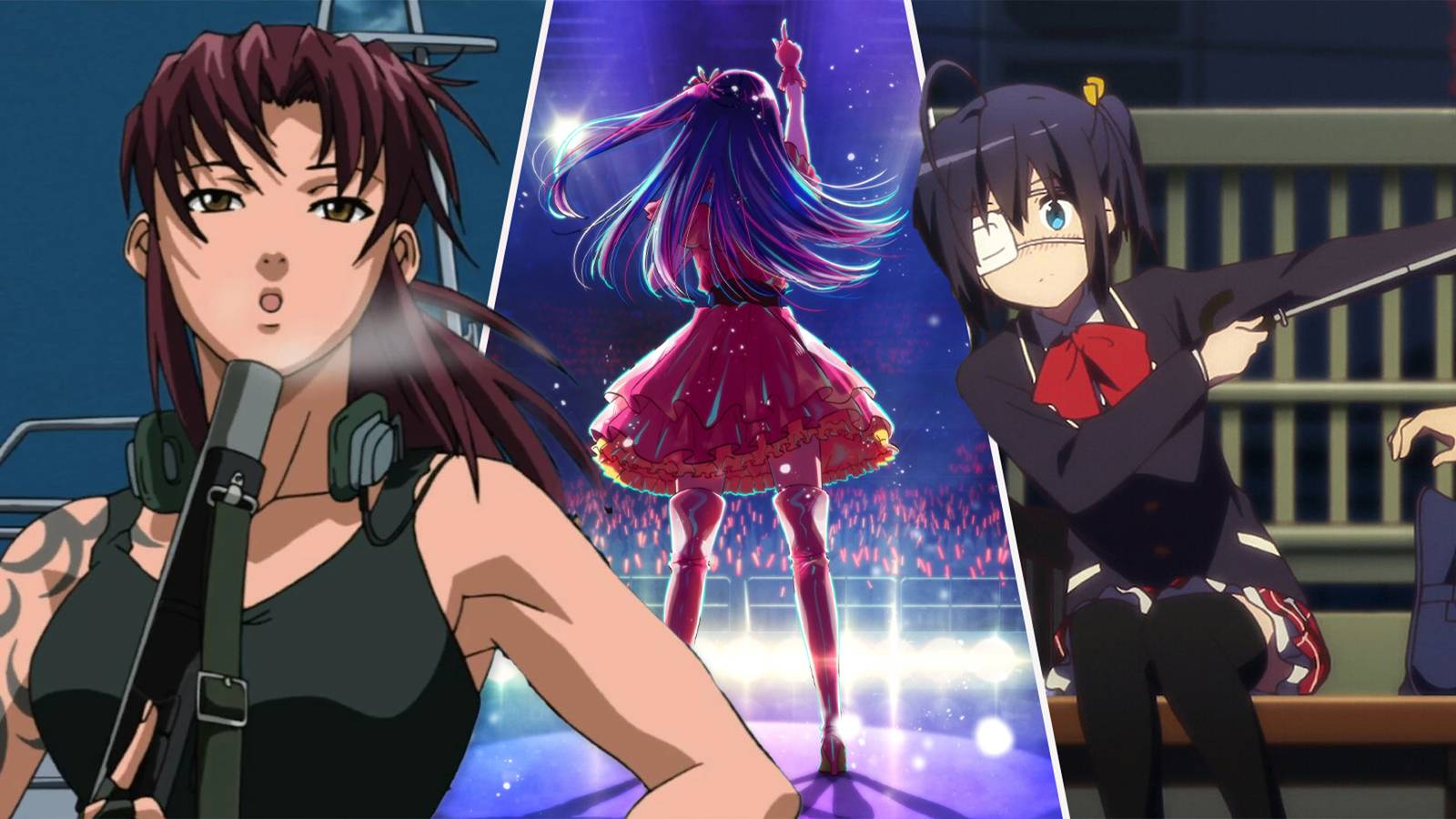 best purple hair anime girls female characters