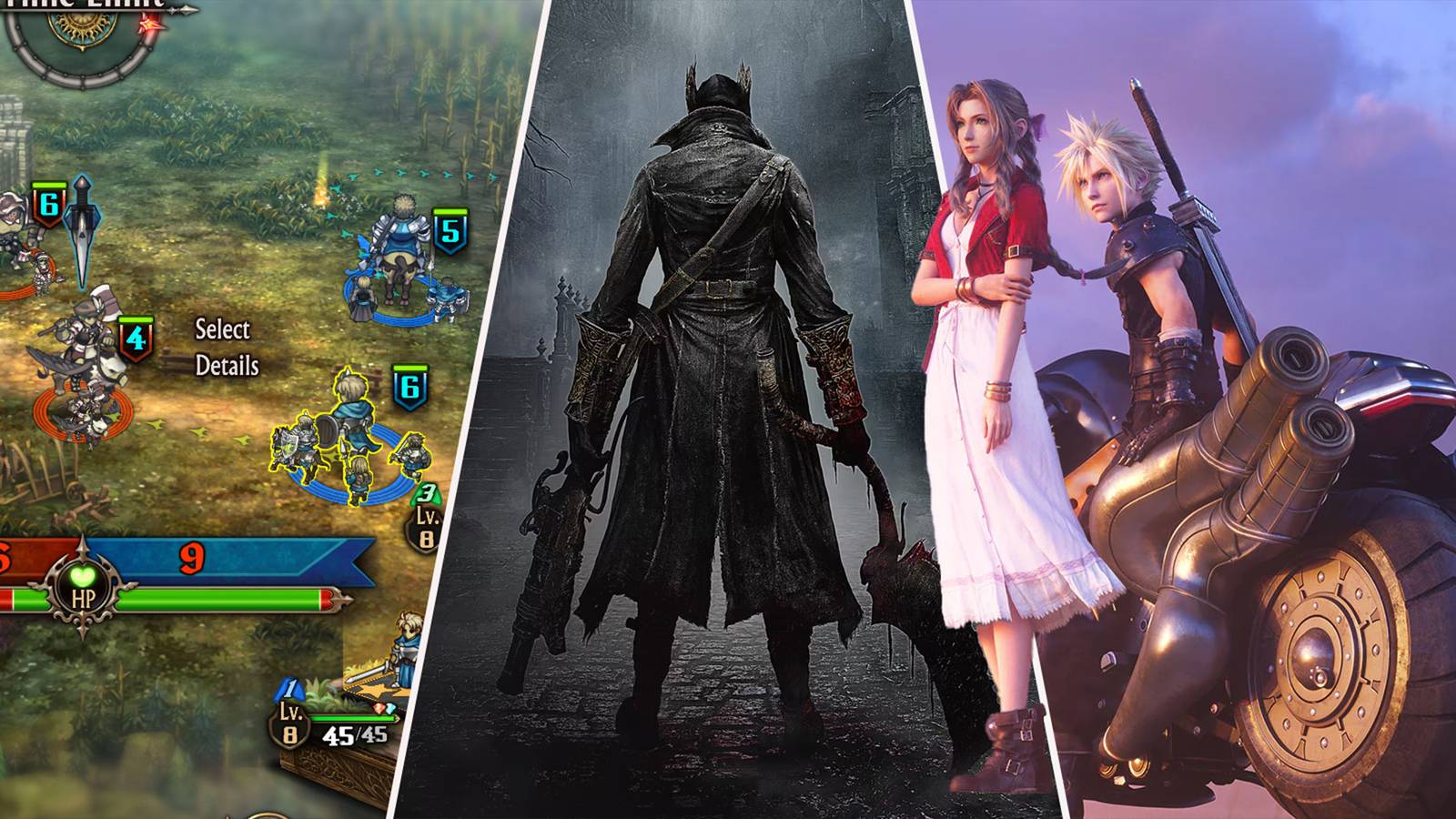 best rpgs ps plus, final fantasy 7 remake and bloodborne