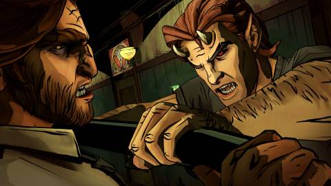 Bigby fighting a monster - The Wolf Among Us