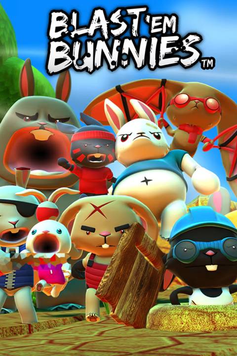 Blast 'Em Bunnies video game cover art tag