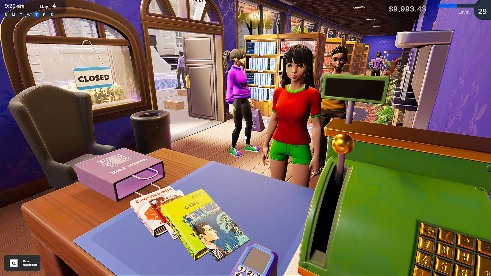 Bookshop Simulator Customer checking out