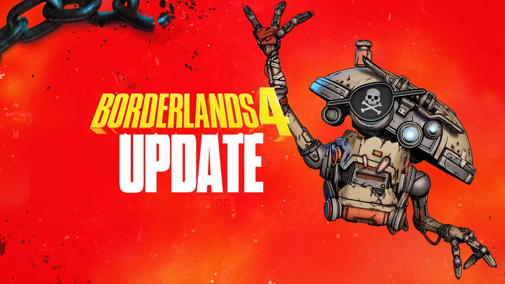 Borderlands 4 update key art composite pirate robot red background