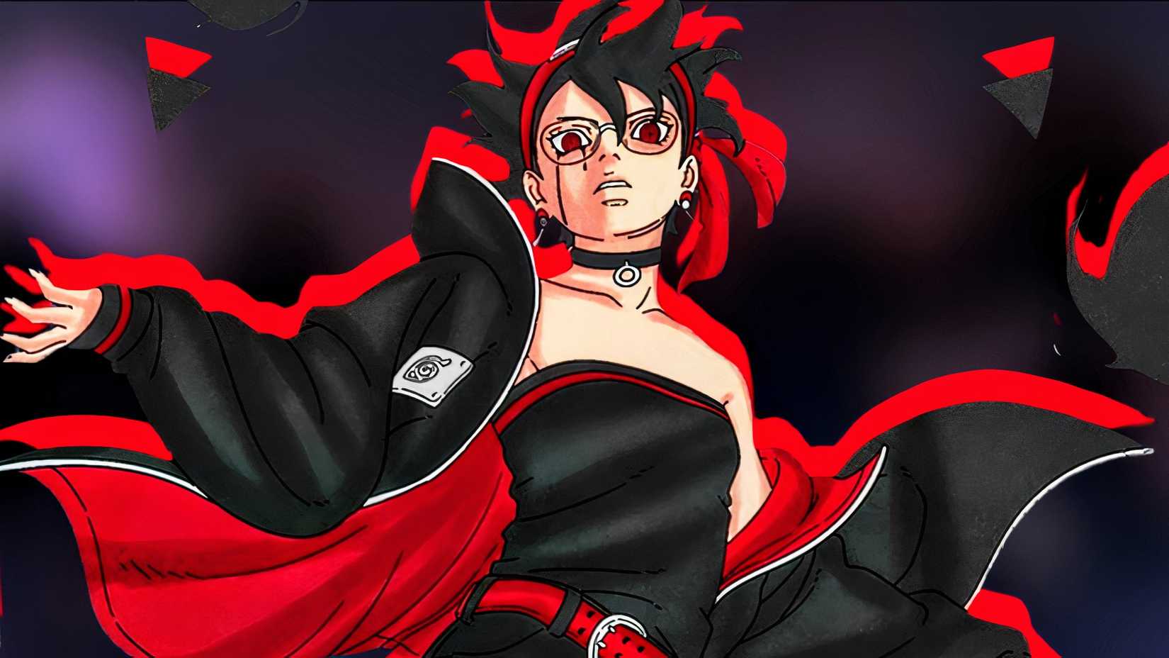 Sarada Uchiha dengan Mangekyo Sharingan Ohirume