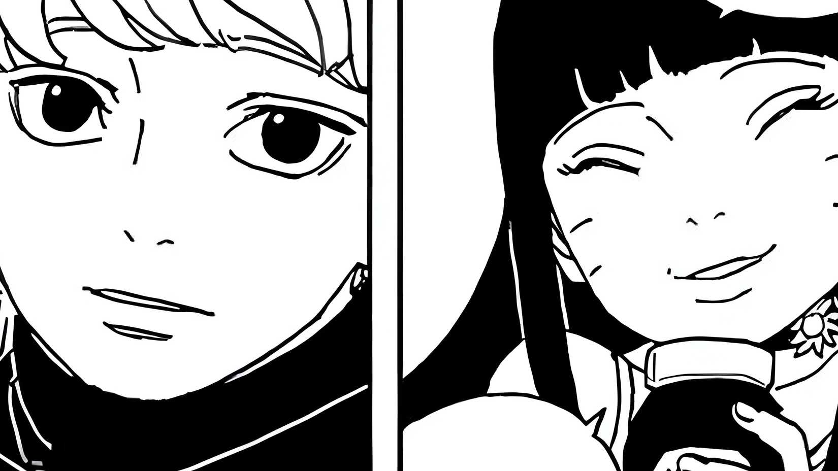 boruto two blue vortex inojin and himawari smiling