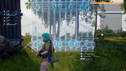 Building a fence in Palworld