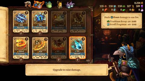 Buying cards in SteamWorld Quest Hand Of Gilgamech