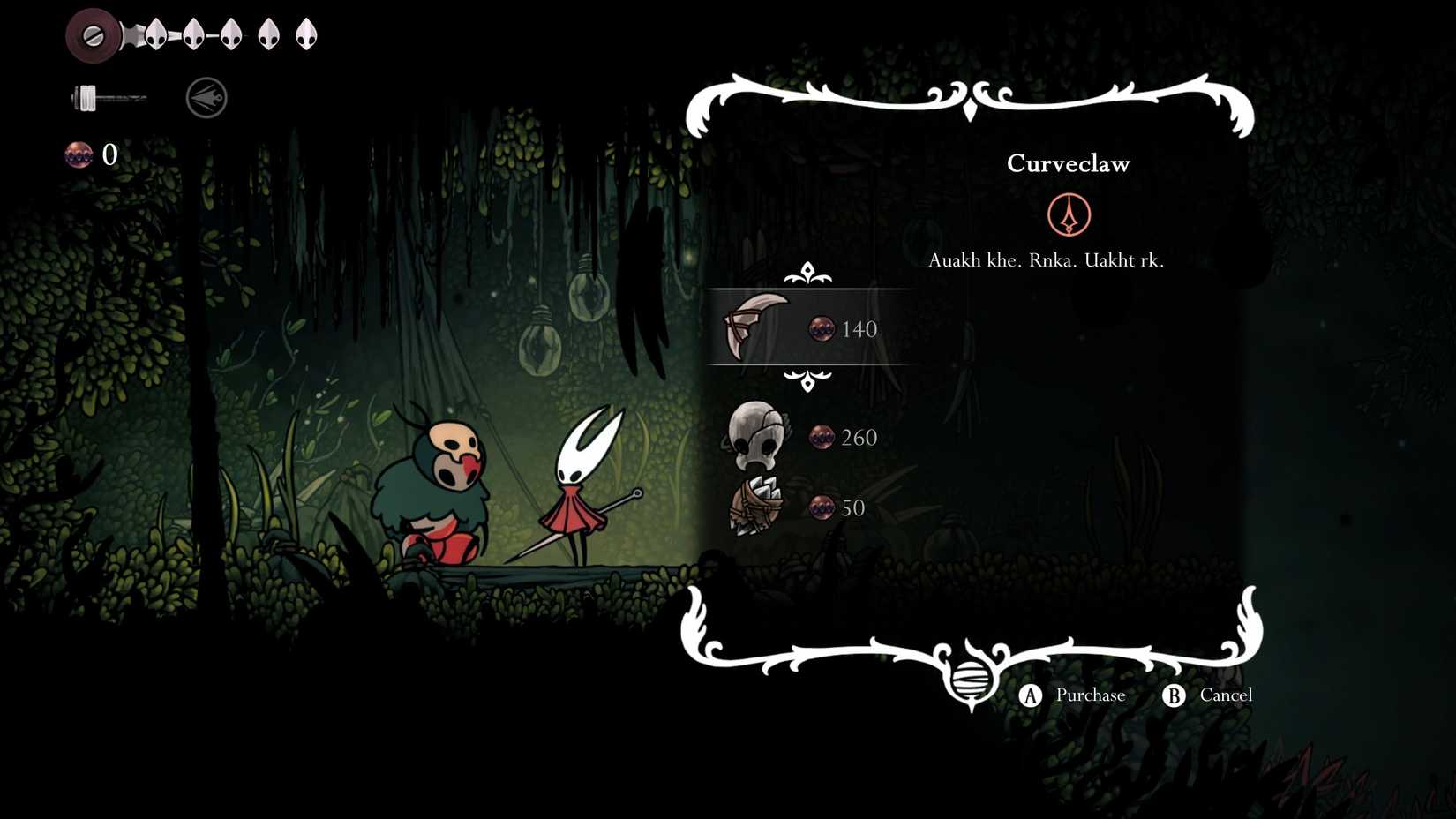 Buying Curveclaw from Hunter's March Secret Merchant Silksong