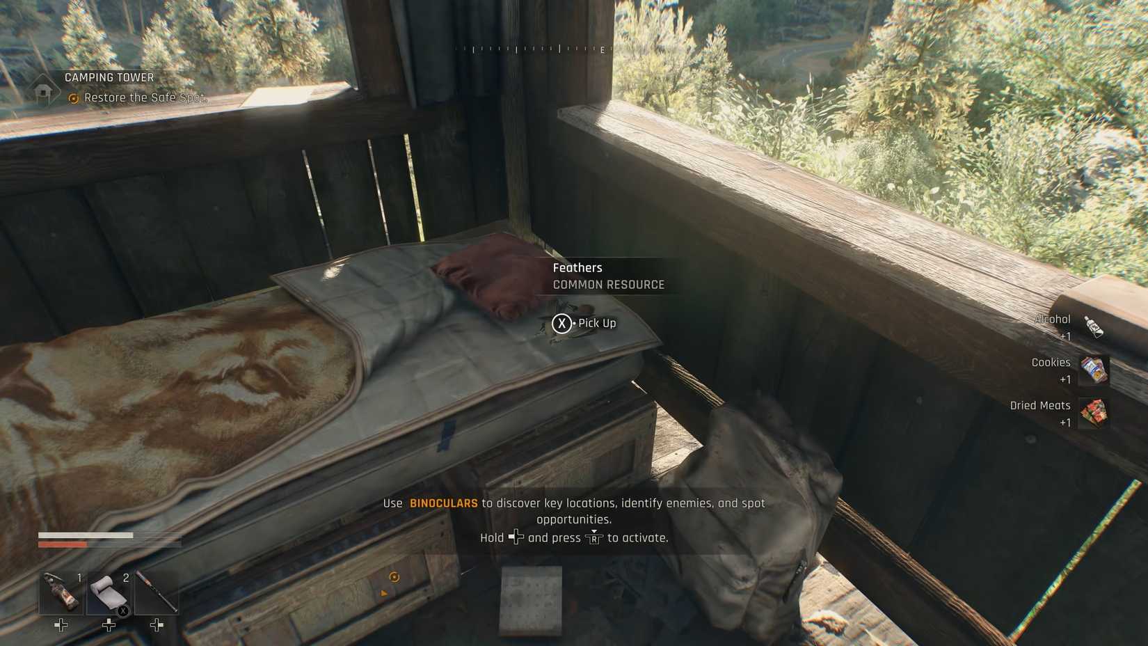 camping tower feathers in dying light the beast
