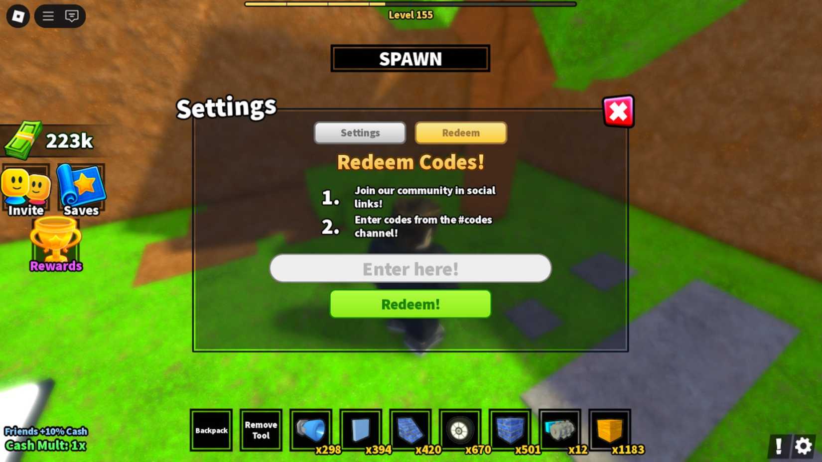 CAR BATTLES the codes tab