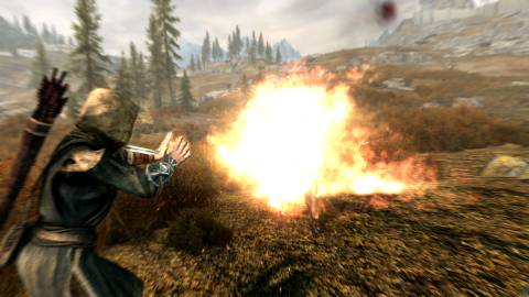 Casting fire in The Elder Scrolls 5 Skyrim (2021)