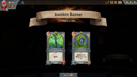 Choosing a card in Monster Train