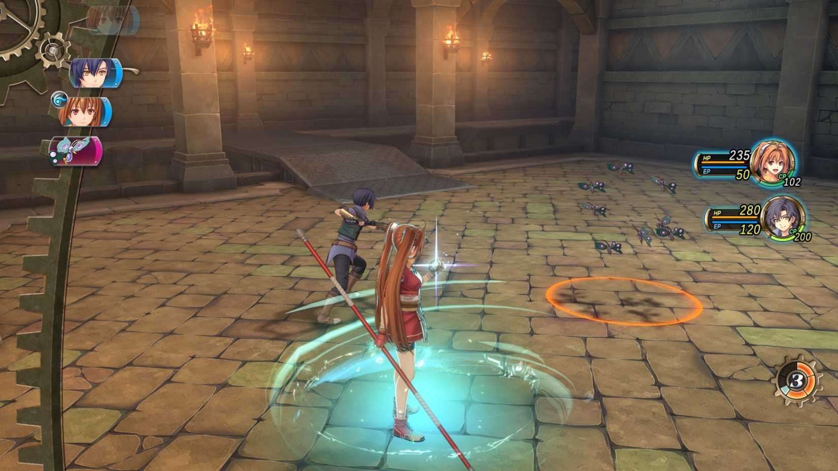 Choosing tactics in battle in Trails In The Sky 1st Chapter