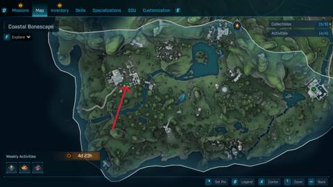 Coastal Bonescape Evocarium location