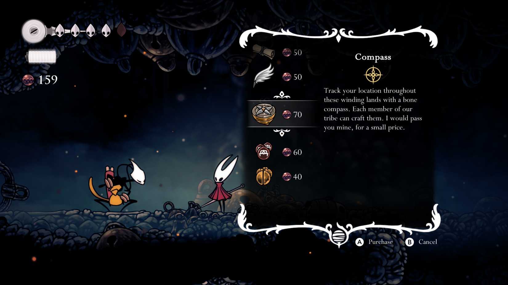 Compass Trinket in Hollow Knight Silksong