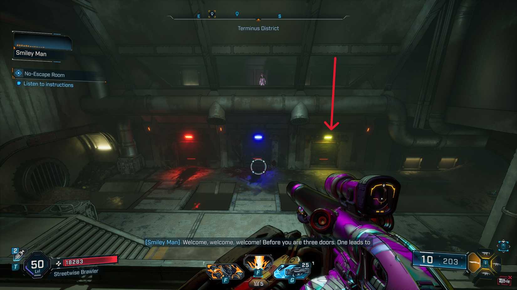 correct exit for the no escape room