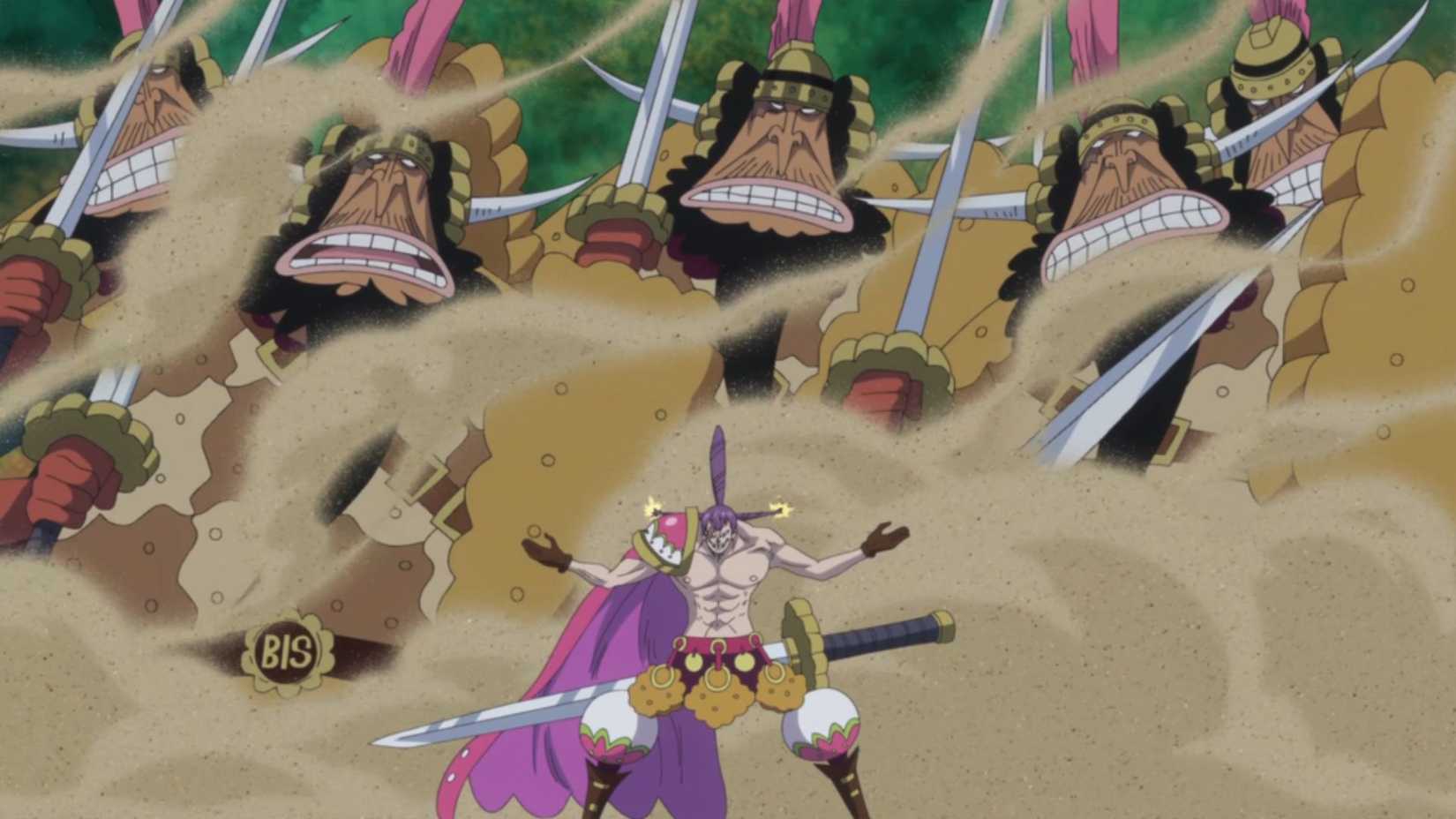 Cracker summons his biscuit soldiers - One Piece