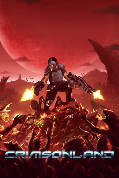 Crimsonland video game cover art tag