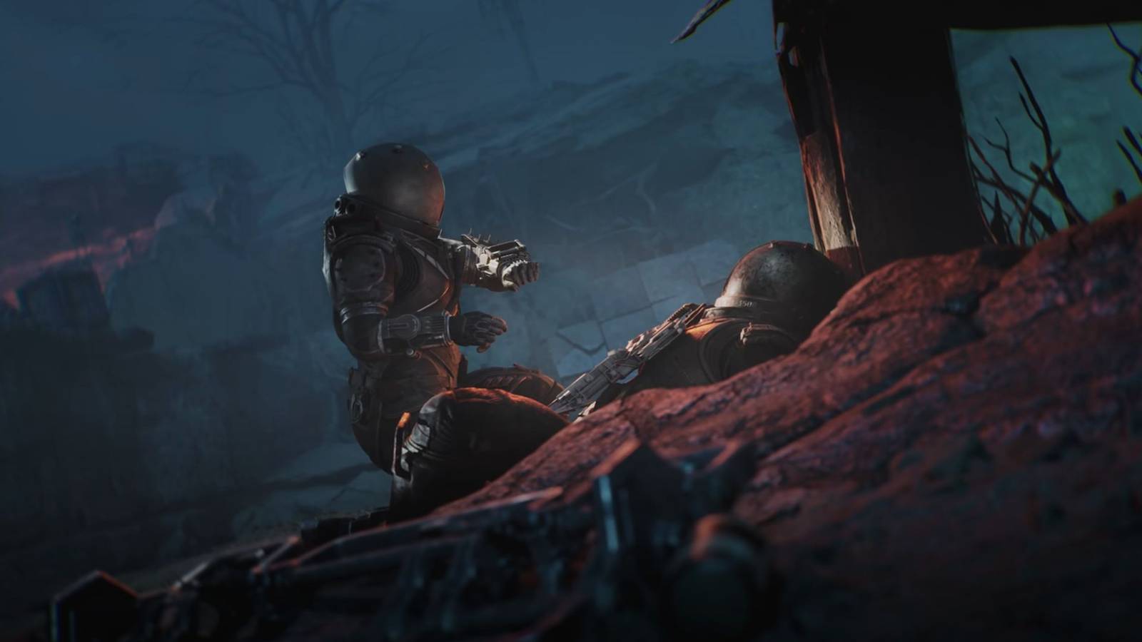 cronons new dawn trailer screenshot traveler calling on hand radio-1