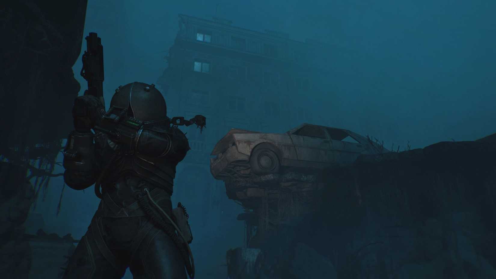 Cronos new dawn screenshot traveler by ruined car