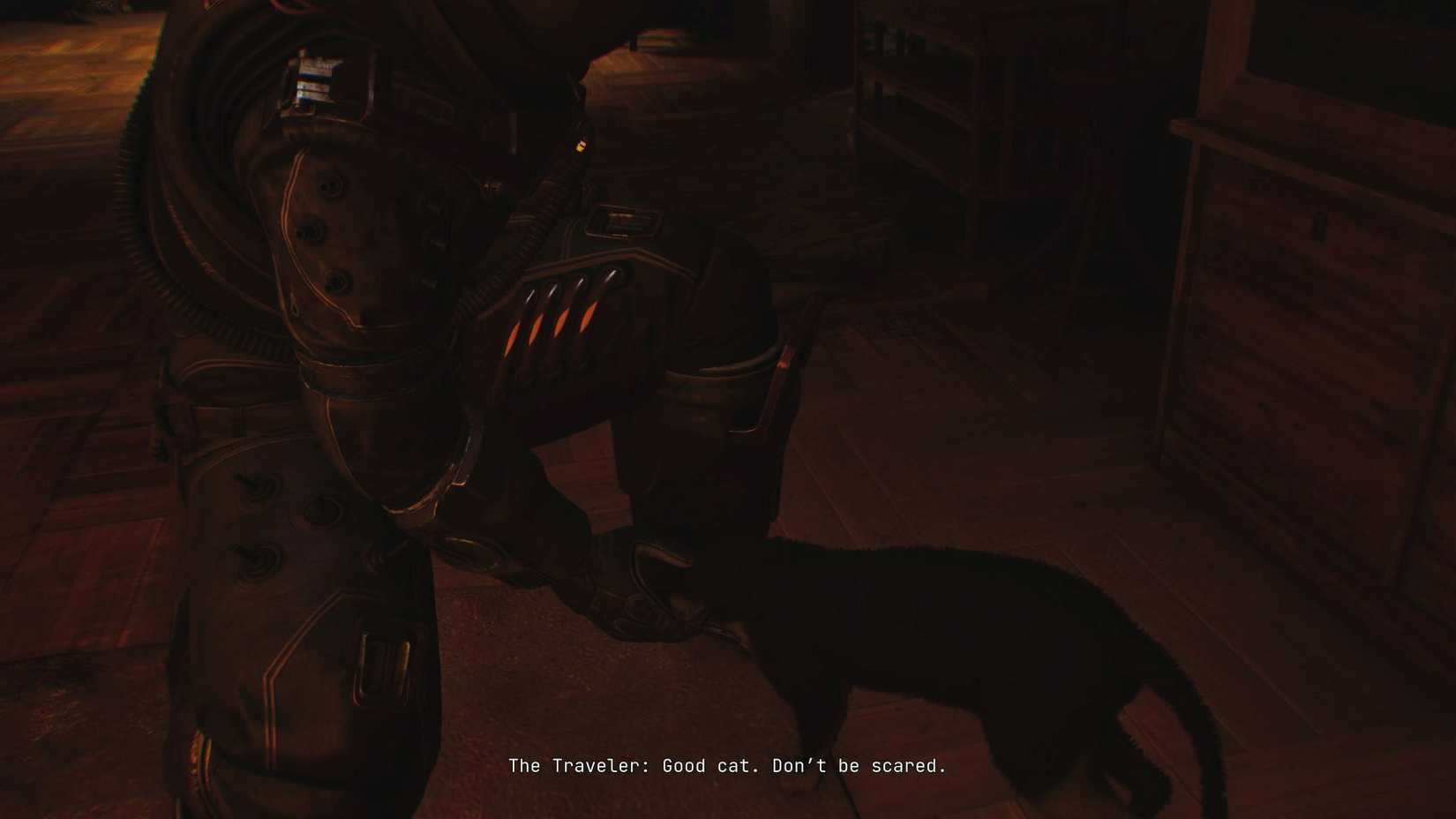 Cronos The New Dawn screenshot petting cat 1