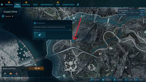 Cuspid Climb Evocarium location