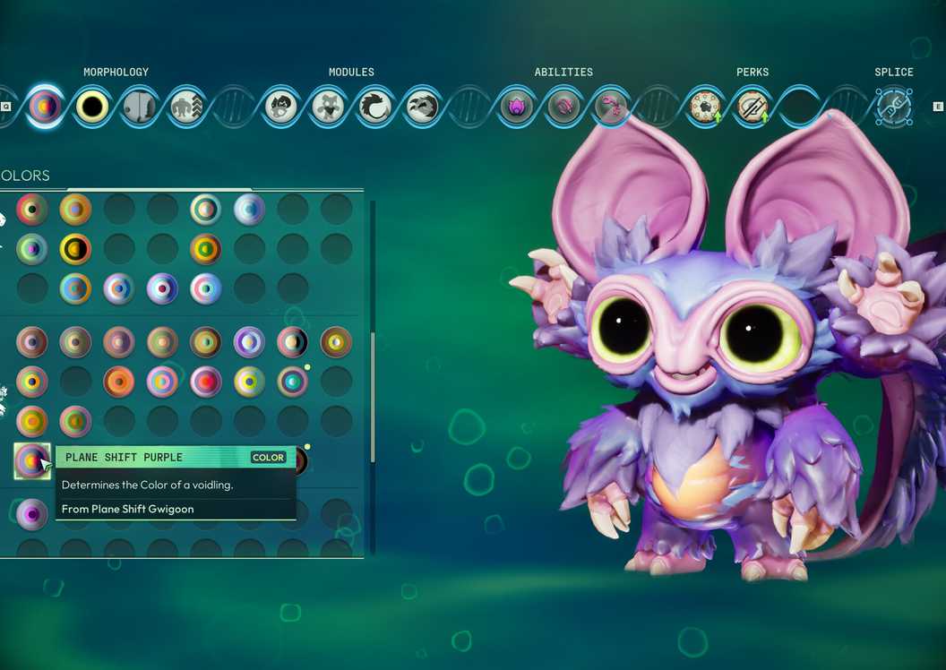 Kustomisasi monster di Voidling Bound, salah satu game kustomisasi terbaru.