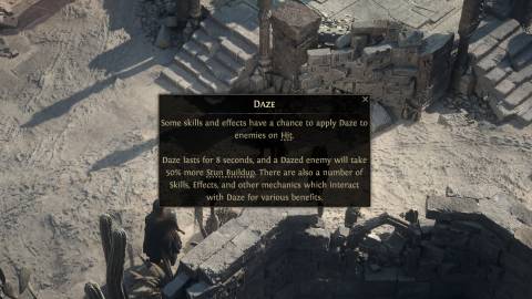 daze description in path of exile 2