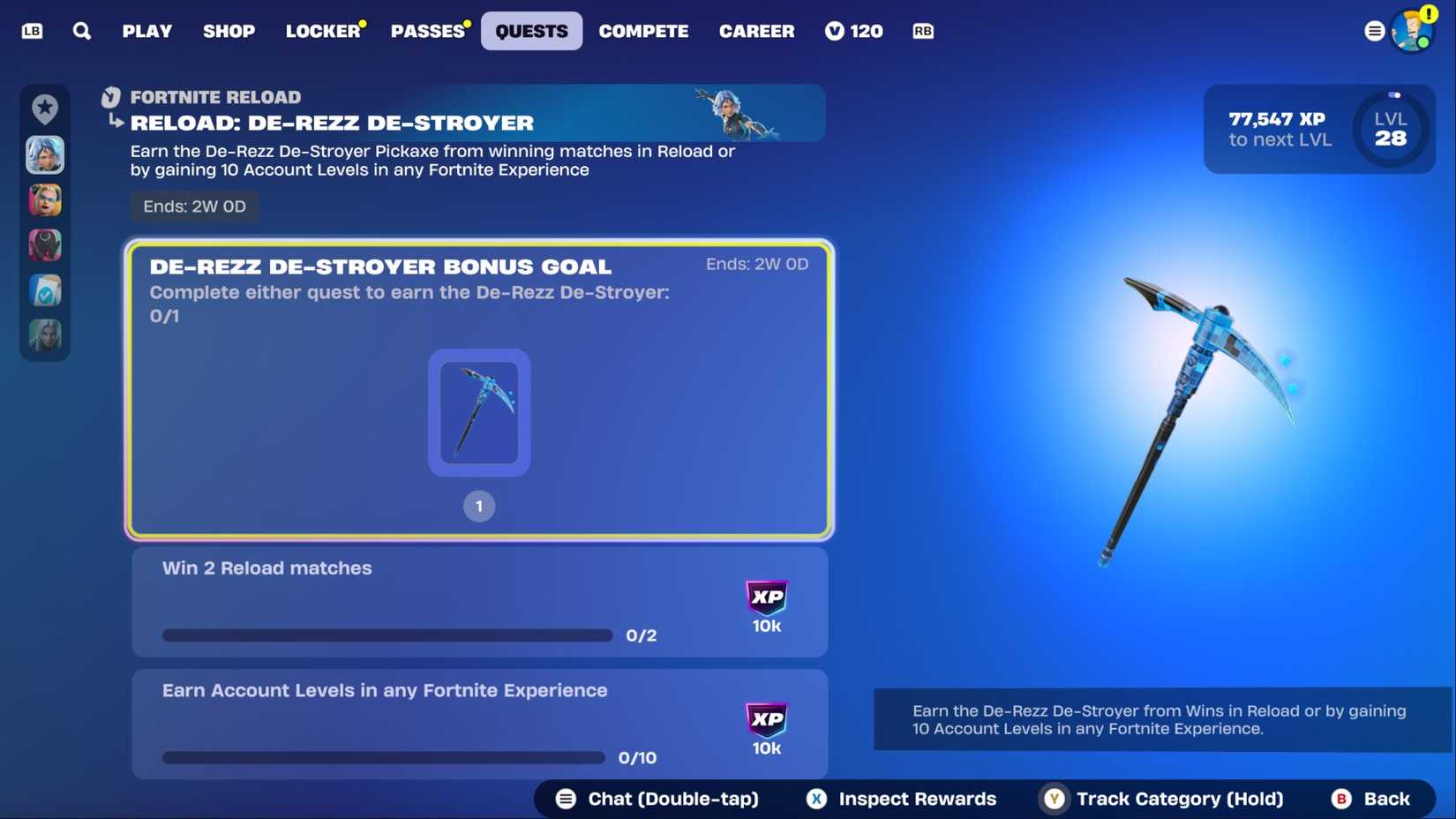 de-rezz de-stroyer pickaxe in fortnite