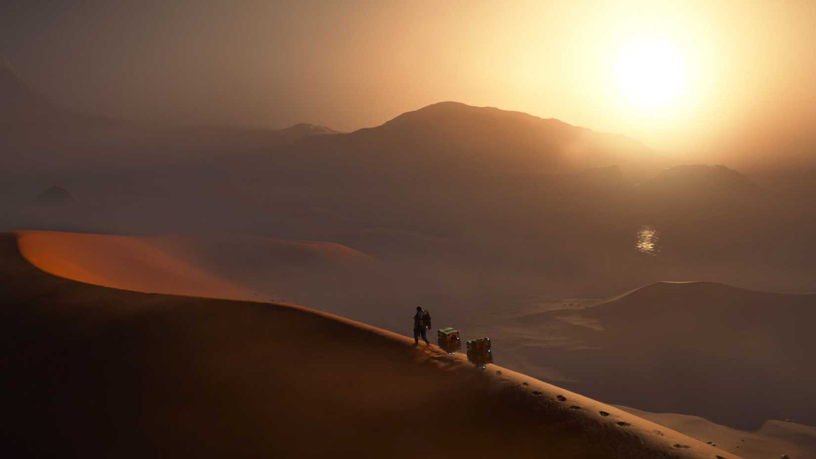 death stranding official pic sam on dunes
