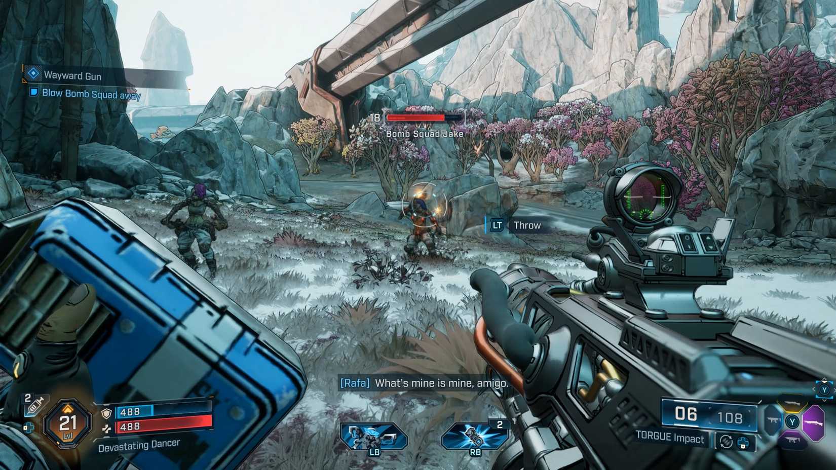 Defeating Bomb Squad Wayward Gun Quest Borderlands 4