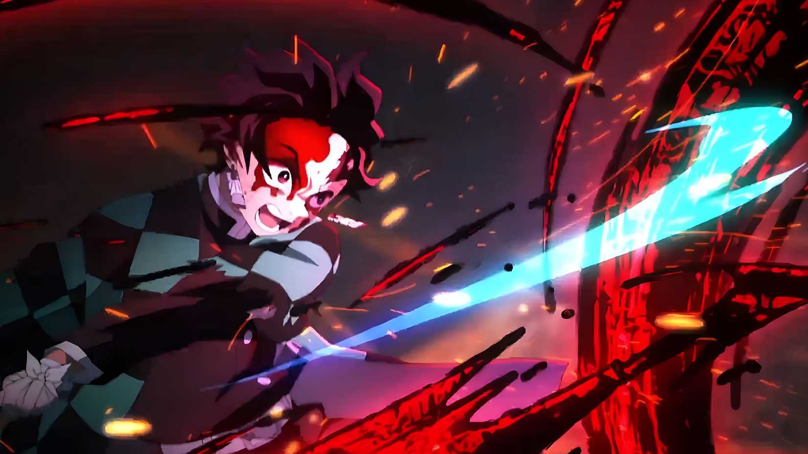demon slayer tanjiro fighting