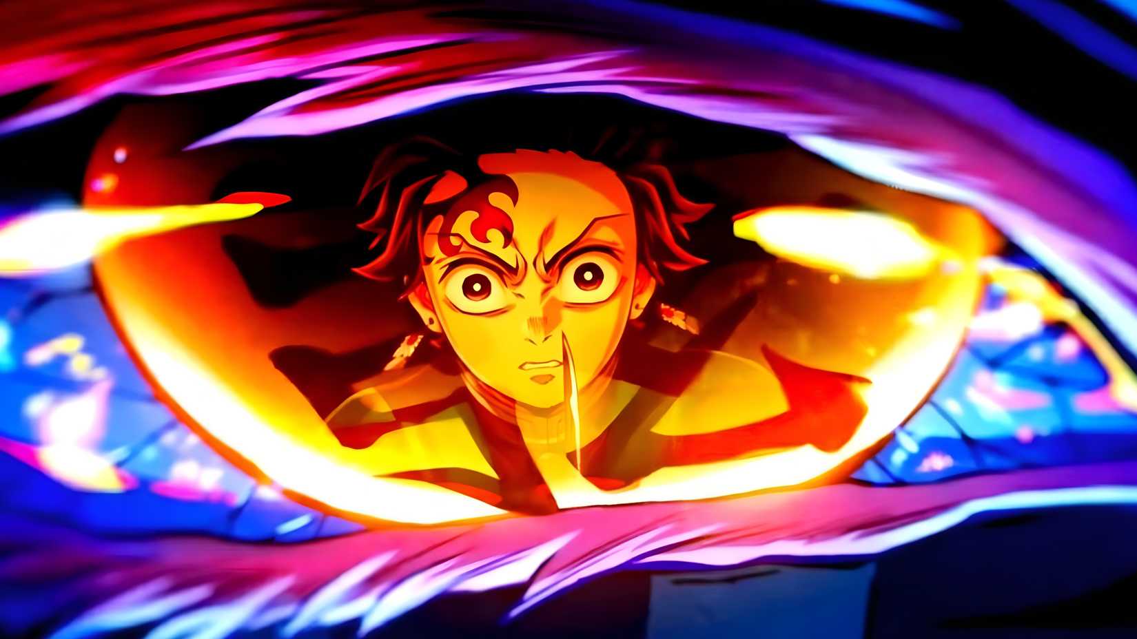 demon slayer tanjiro reflection akaza eyes