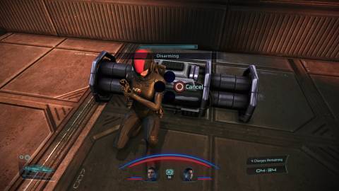 Disarming a bomb in Mass Effect