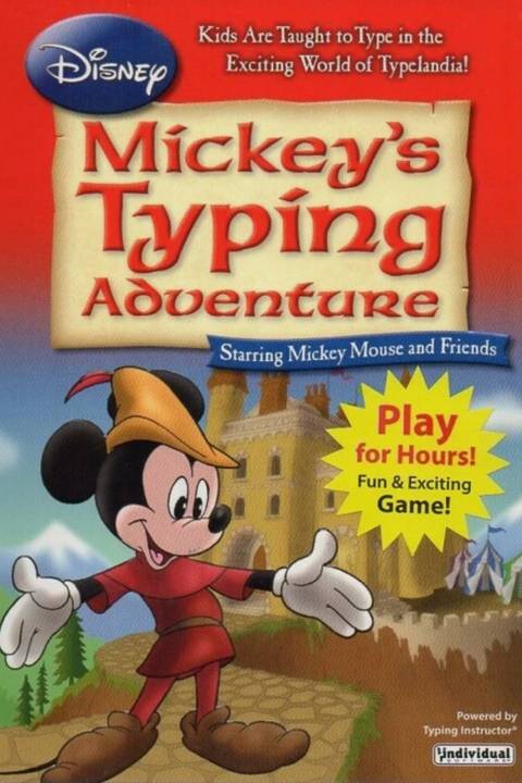 Disney Mickey's Typing Adventure - Starring Mickey Mouse and Friends video game cover art tag