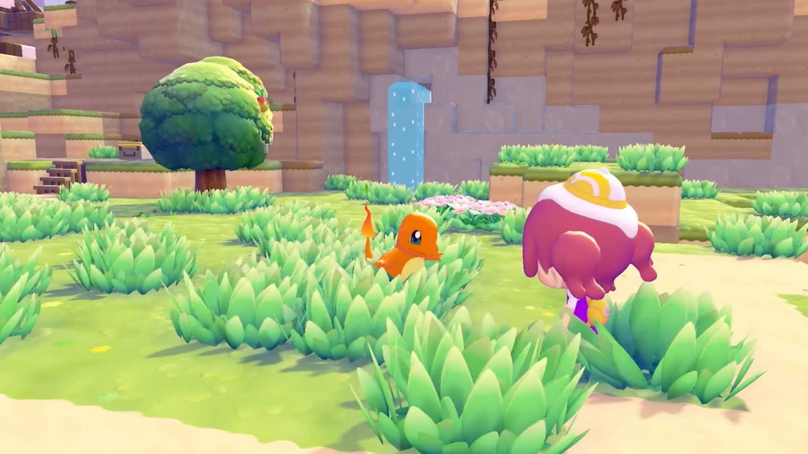 Ditto meeting charmander in Pokemon Pokopia