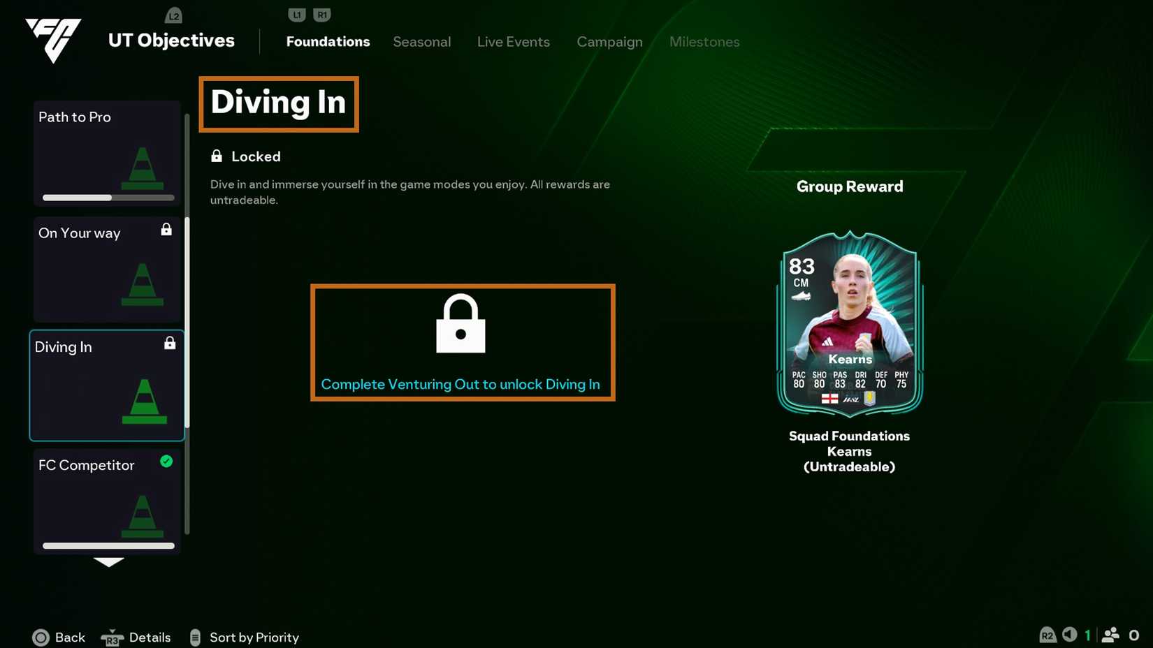 Diving In Objective In EA Sports FC 26