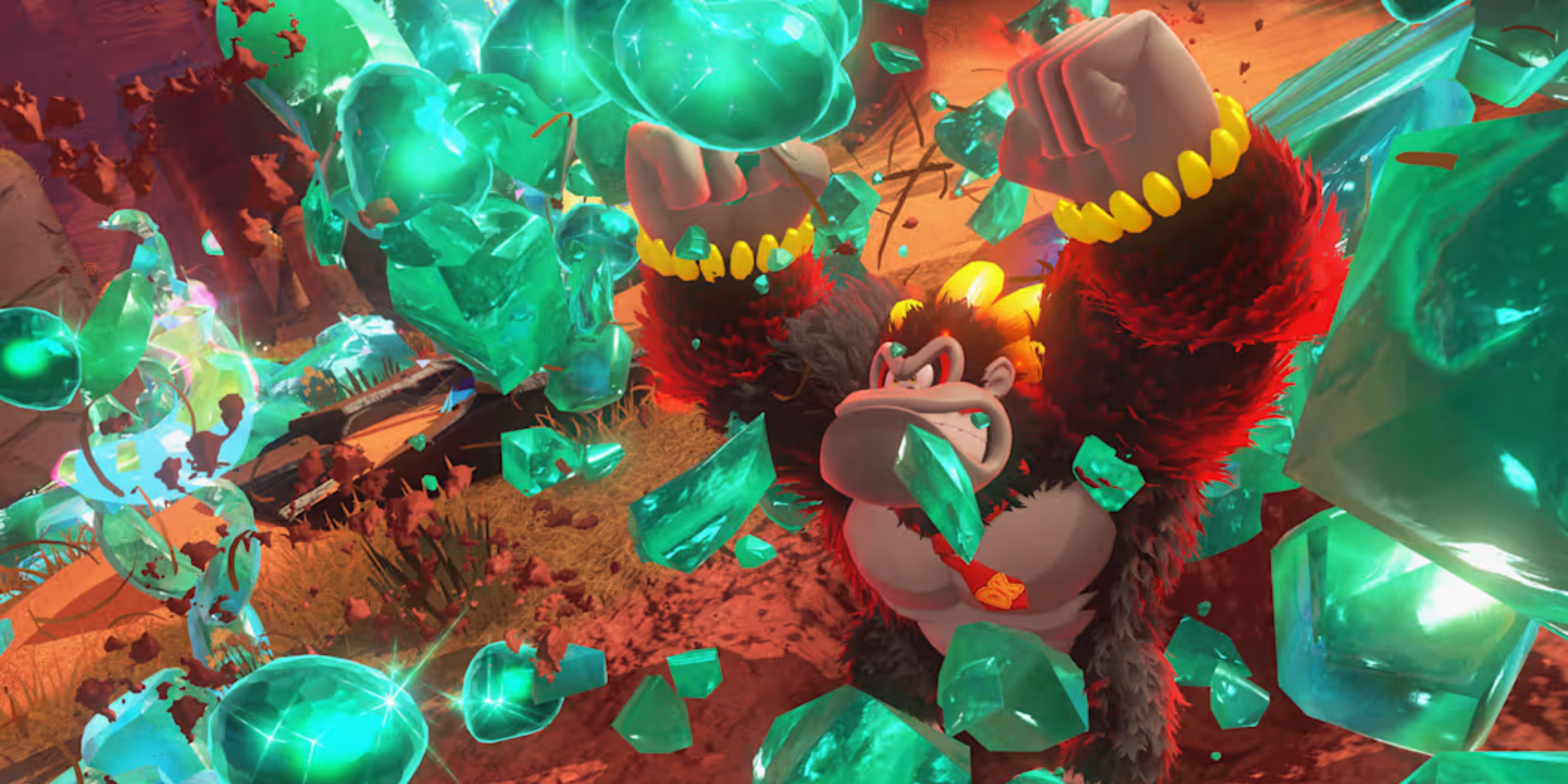 Donkey Kong Bananza DK Island and Emerald Rush gameplay