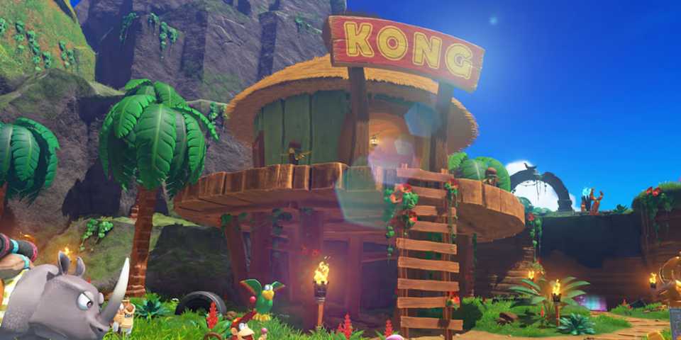 Donkey Kong Bananza DK Island and Emerald Rush screengrab