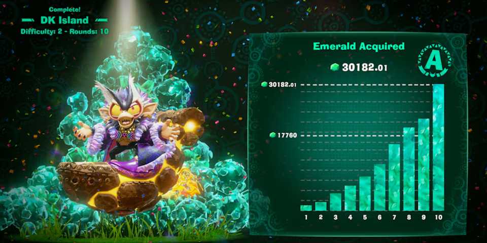 Donkey Kong Bananza DK Island and Emerald Rush