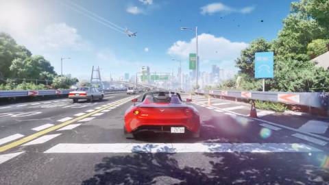 Driving a car in Ananta