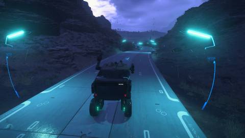 Driving a van in Death Stranding 2 On The Beach