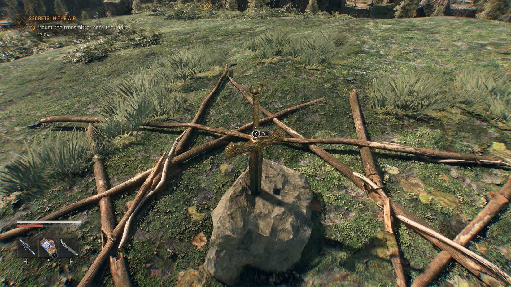 Dying Light The Beast EXPcalibur Pulling the Sword