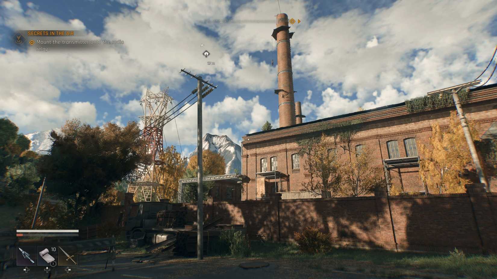 Dying Light The Beast Gas Station Voltage Pole Opposite Building