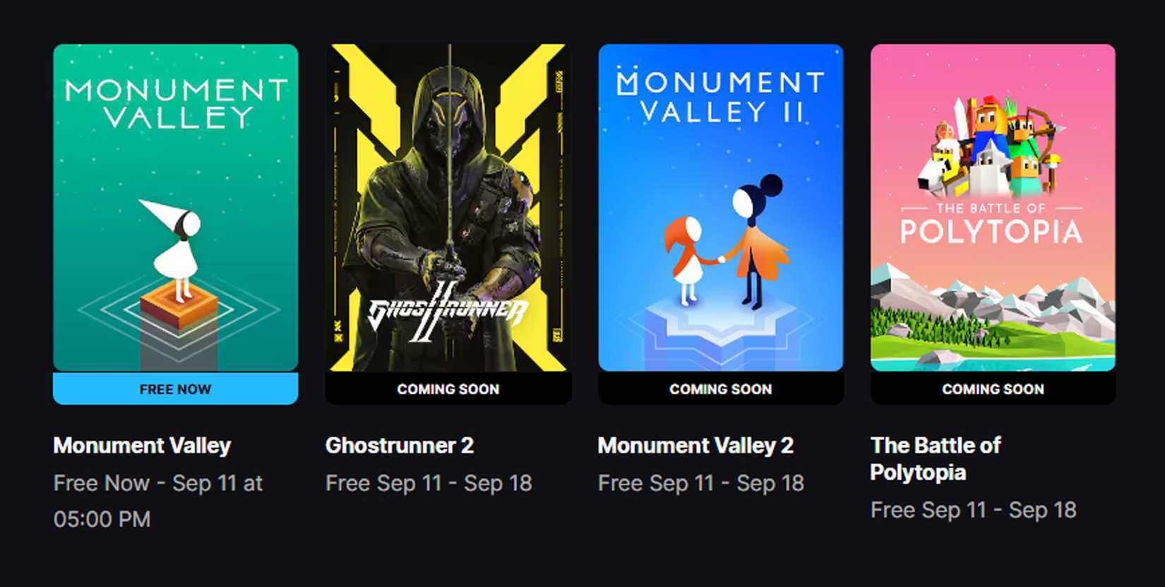 Epic Games Store Free Games September 4 2025 Snapshot