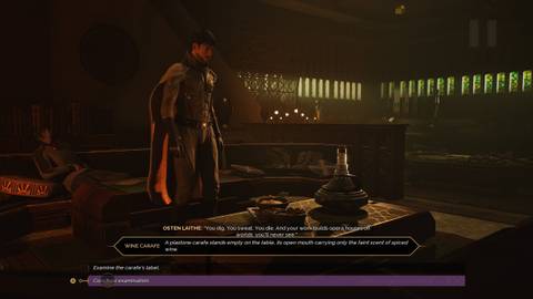 Examine Wine Carafe Body Proces-Verbal Quest Dune Awakening