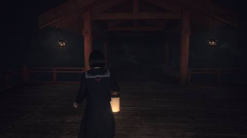 Exploring a shrine in Silent Hill f