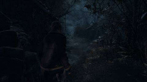 Exploring the woods in Resident Evil 4 (2023)