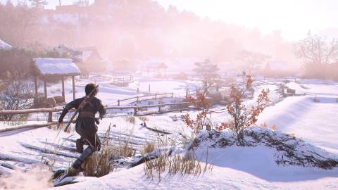 Exploring the world in winter in Assassin's Creed Shadows